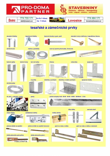 tesařské a zámečnické prvky